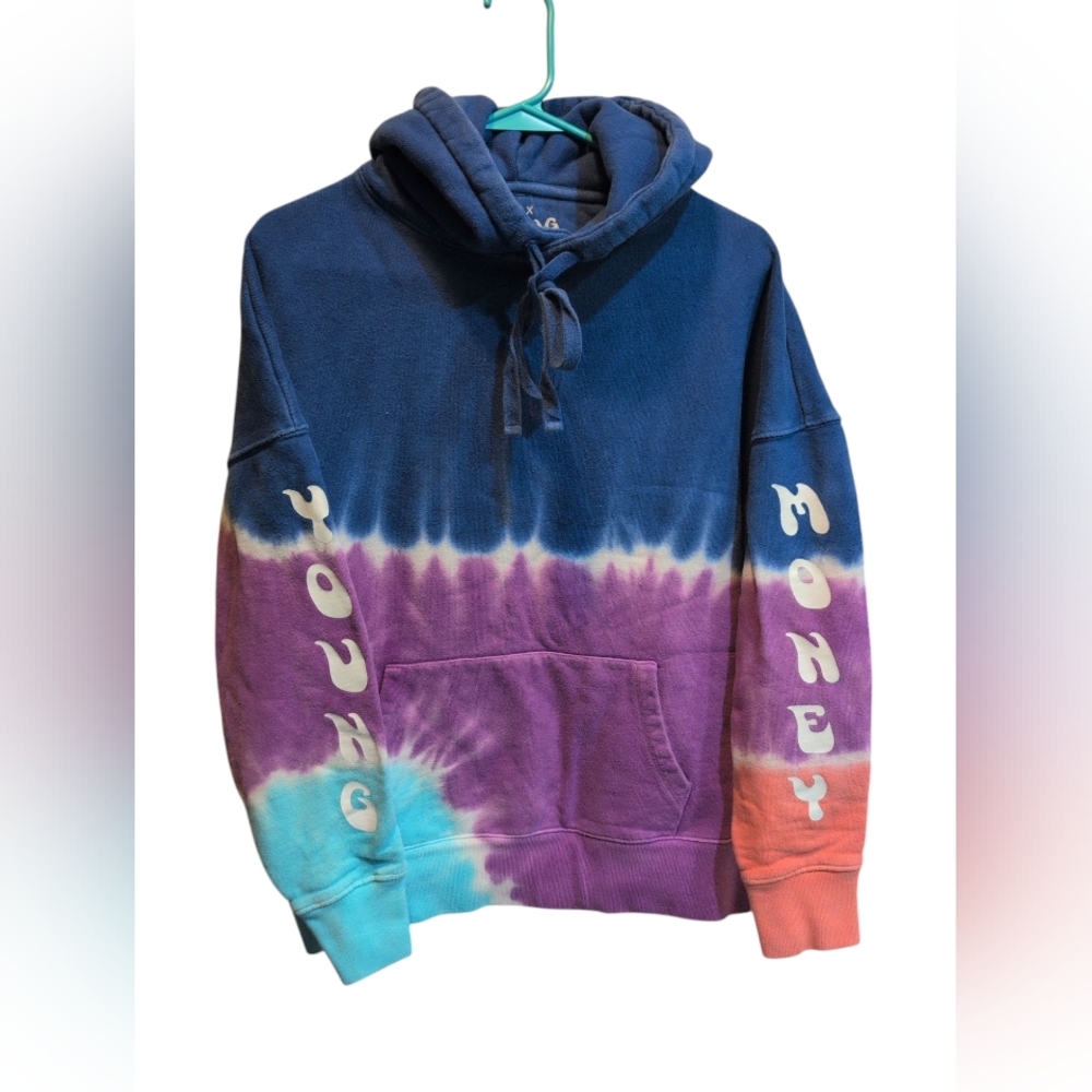 AE x YOUNG MONEY LIL WAYNE American Eagle Tie Dye Hoodie Sweatshirt XS 2019
